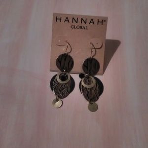 Metal Leopard Print Drop Earrings